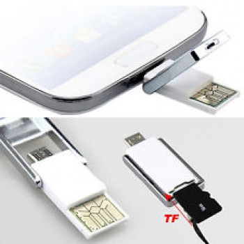 Adaptador USB 2.0 OTG + Micro SD TF para Smartphones